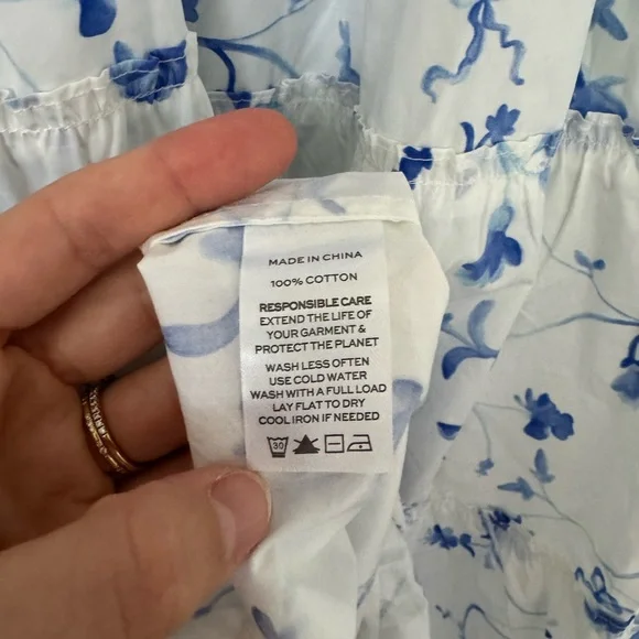 Hill House Home Ellie Nap Dress in Blue Botanical - Picture 7 of 8